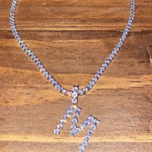 Diamond Letter Pendant & Necklace